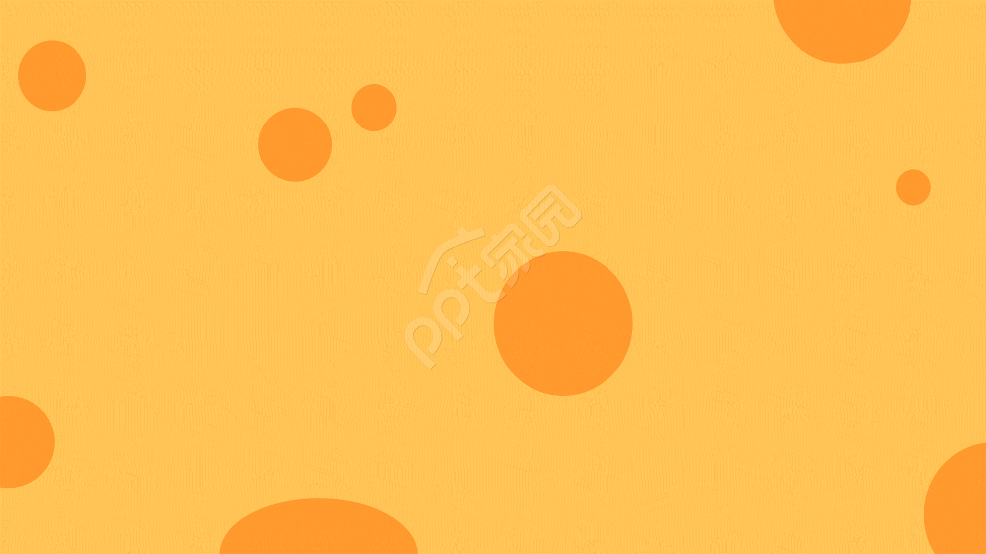 夏日橙色系工作汇报PPT背景图片