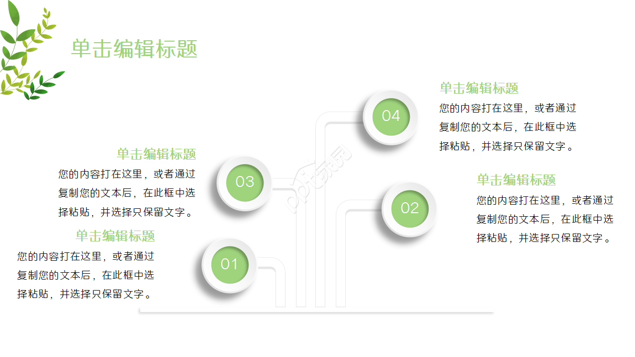 清新绿色小清新多功能通用工作汇报商务合作品牌推广PPT模板