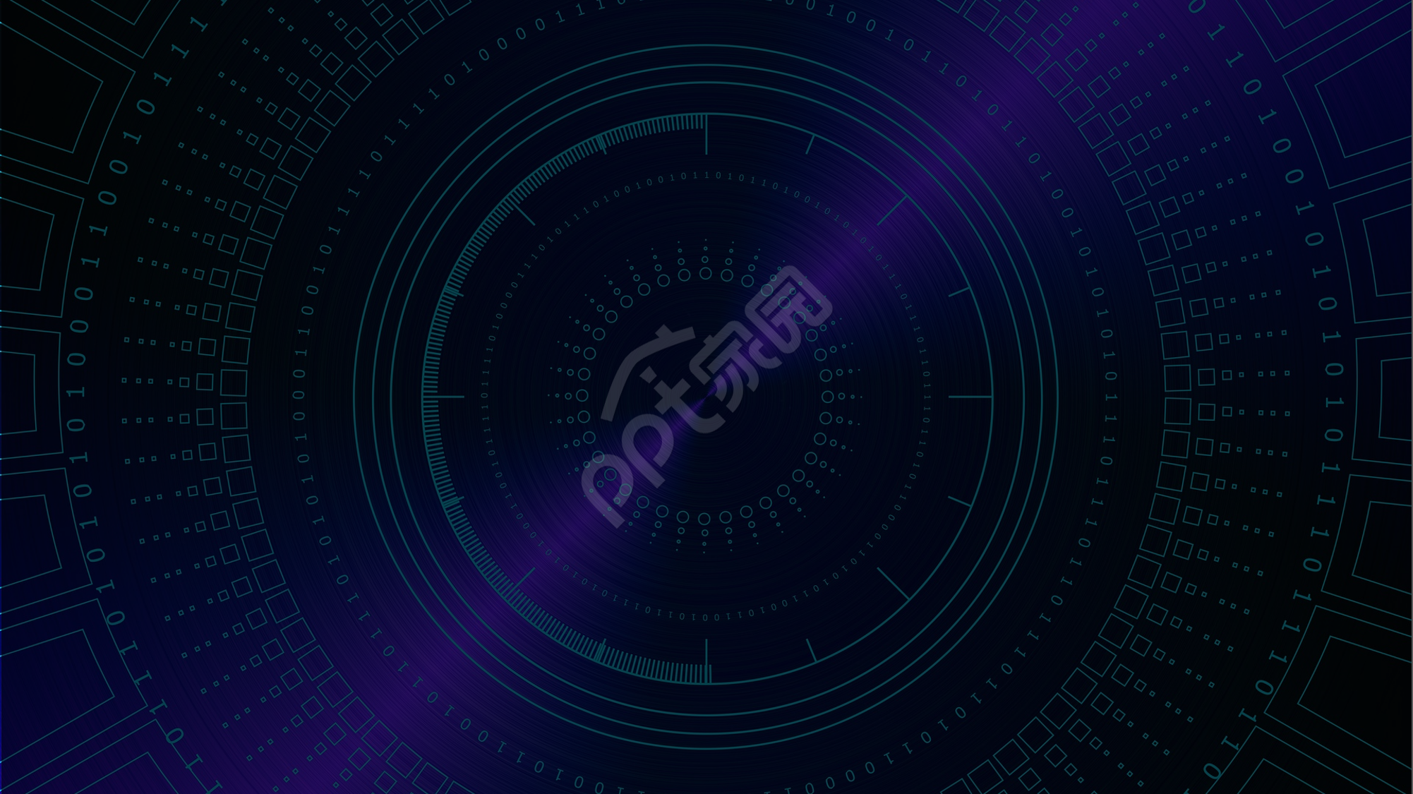 黑蓝科技感PPT背景图片