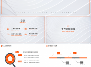 欧美风精选商务橙黑设计工作总结ppt模板下载推荐