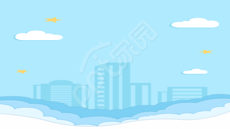 蓝色简约淡雅PPT背景模板