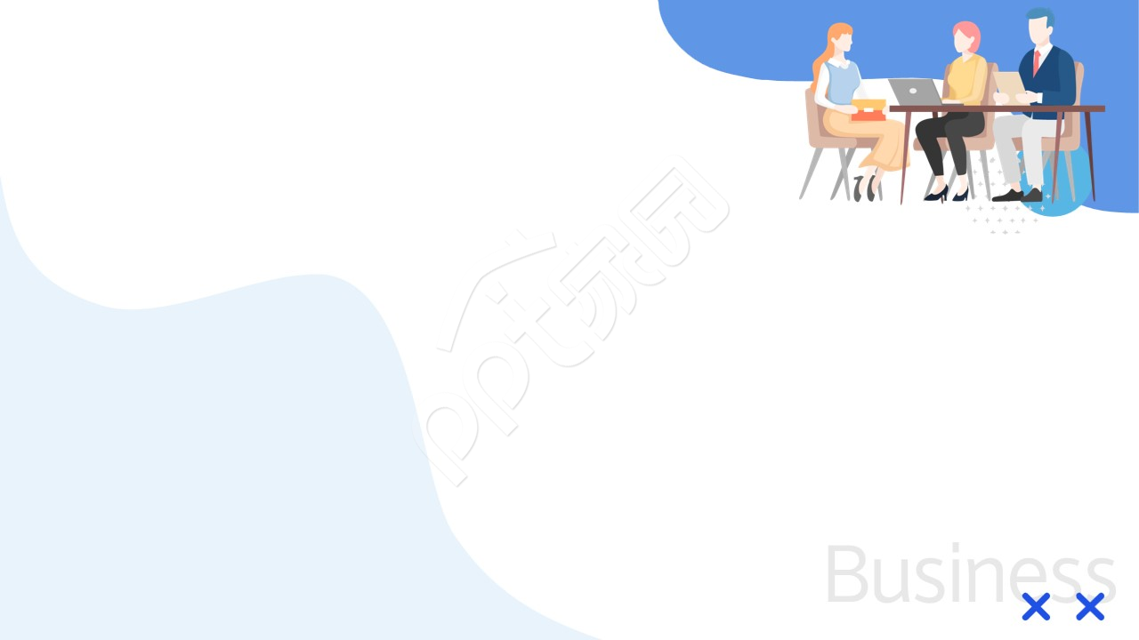 蓝色简约设计PPT模板背景