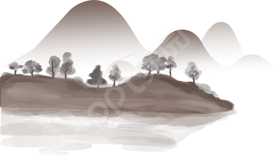 古风水墨画ppt模板背景图片