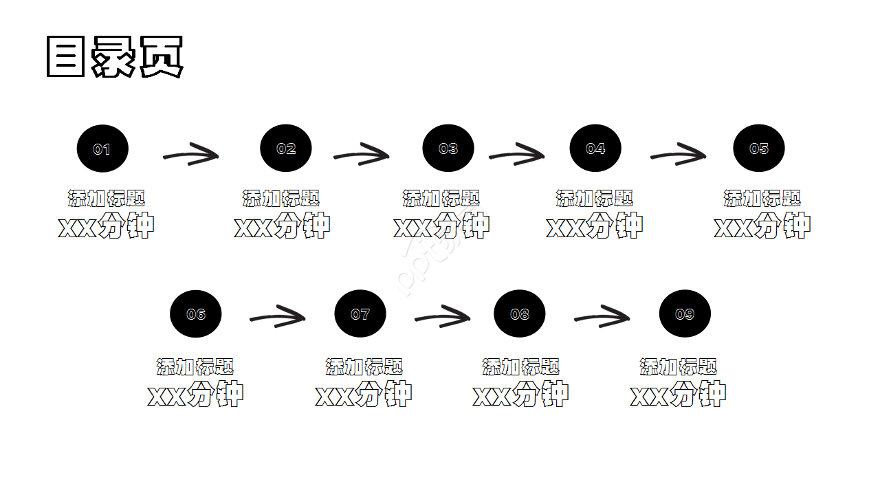 手绘风格企业通用商务述职报告工作总结ppt模板