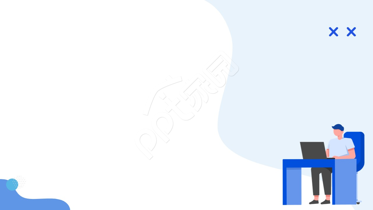 蓝色简约设计PPT模板背景