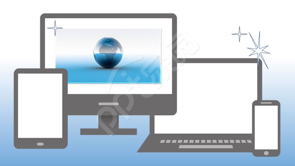 蓝色科技感PPT背景模板