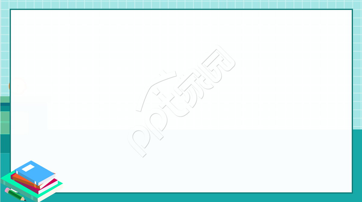 浅蓝色卡通人物商务合作PPT背景图片