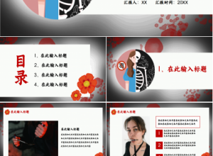禁毒主题会红色庄重内容宣传演示总结ppt模板下载推荐