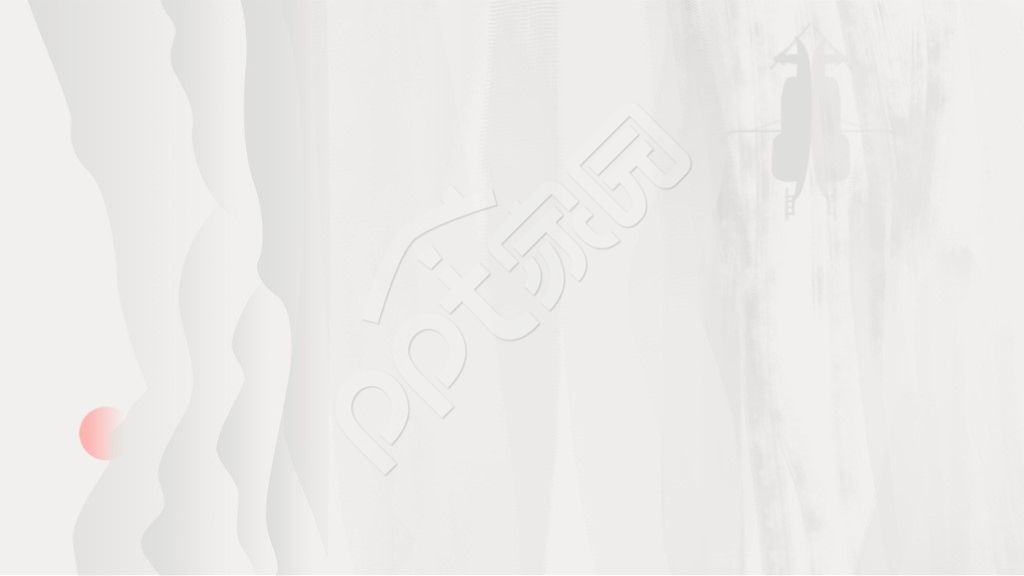 山水中国风商务合作PPT背景图片