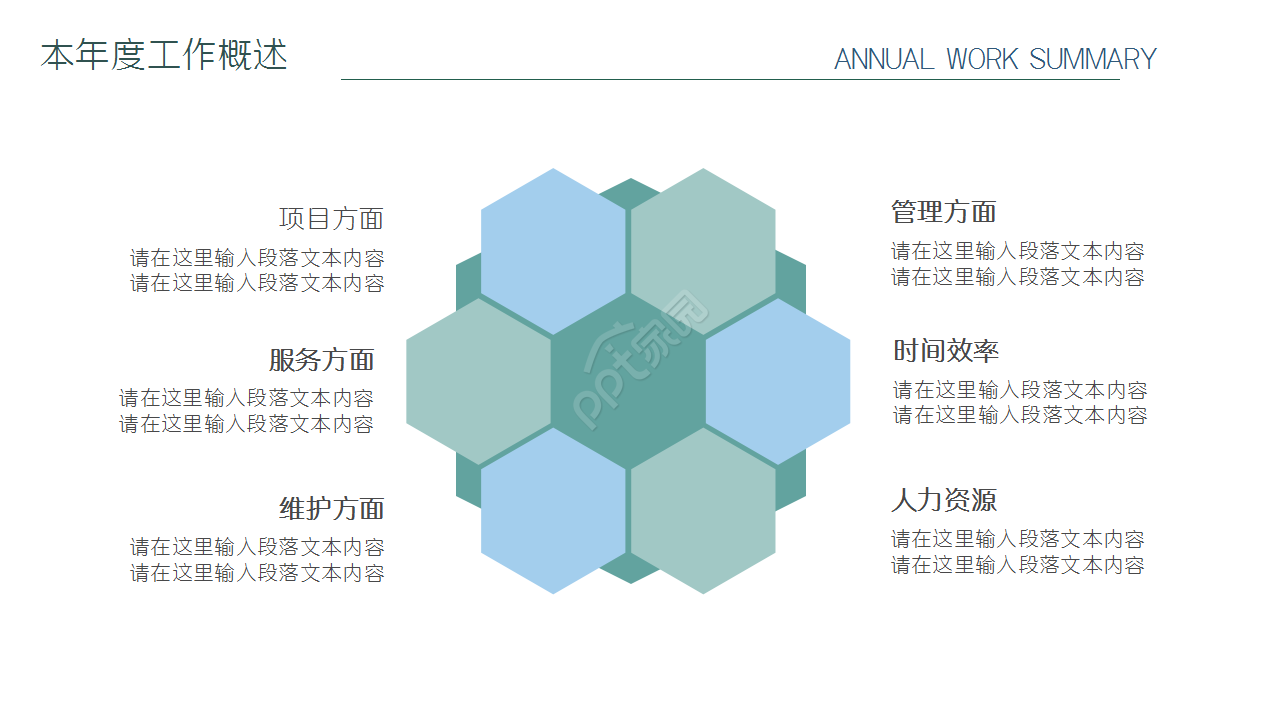 水彩创意年终总结工作汇报内容选宣传ppt模板