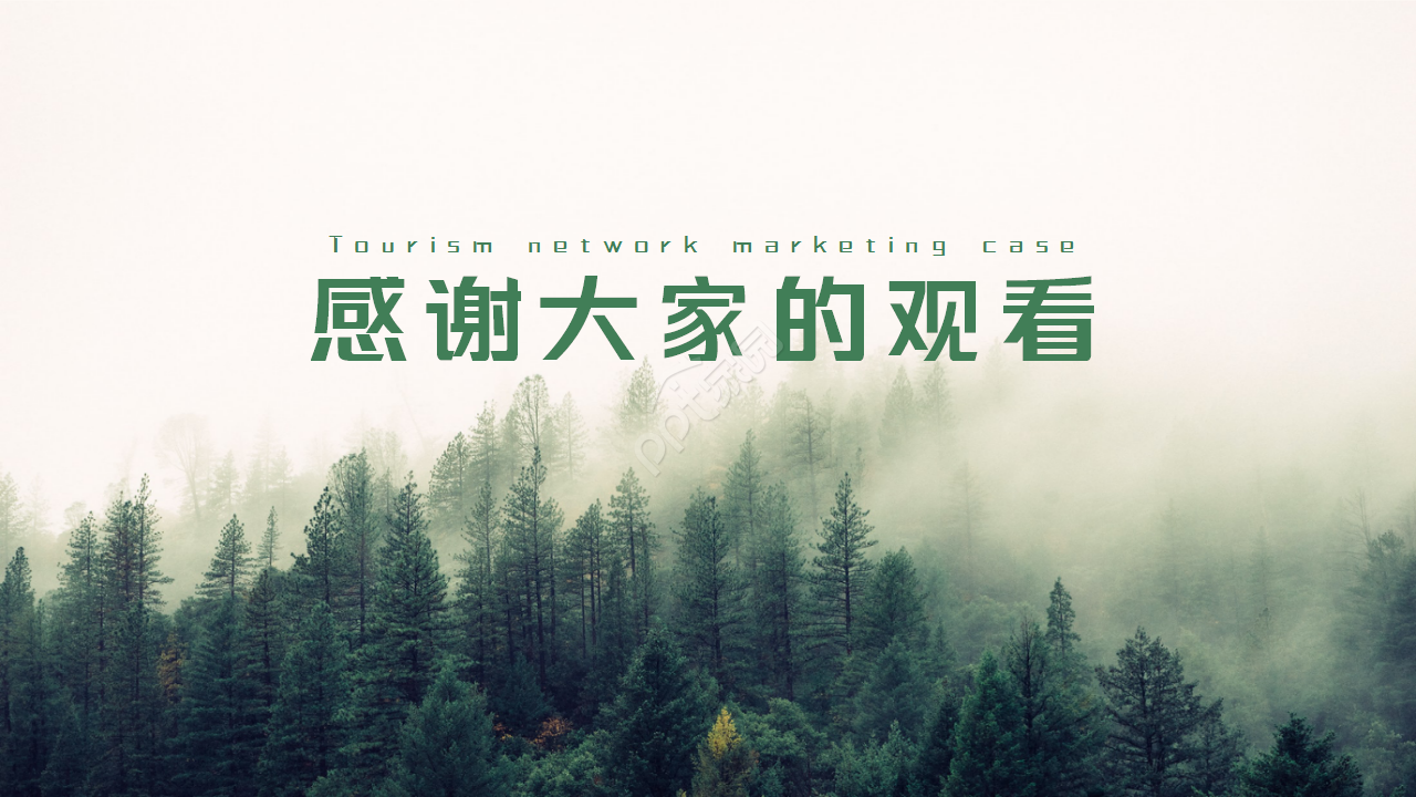 绿色极简旅游网络营销案例工作汇报个人介绍ppt模板