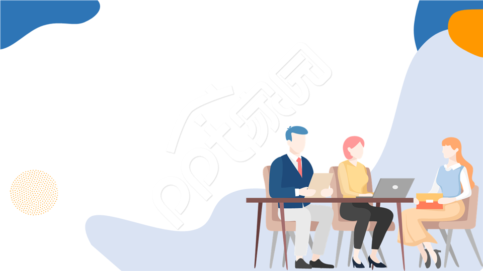 卡通动画人物工作汇报PPT背景图片