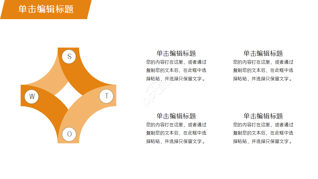 橙色精美简约房地产建筑行业商务合作项目策划ppt模板