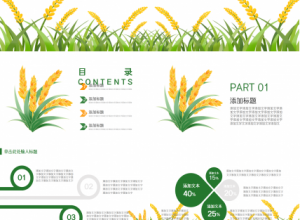 可爱花草绿色小清新工作总结商务汇报入职培训ppt模板下载推荐