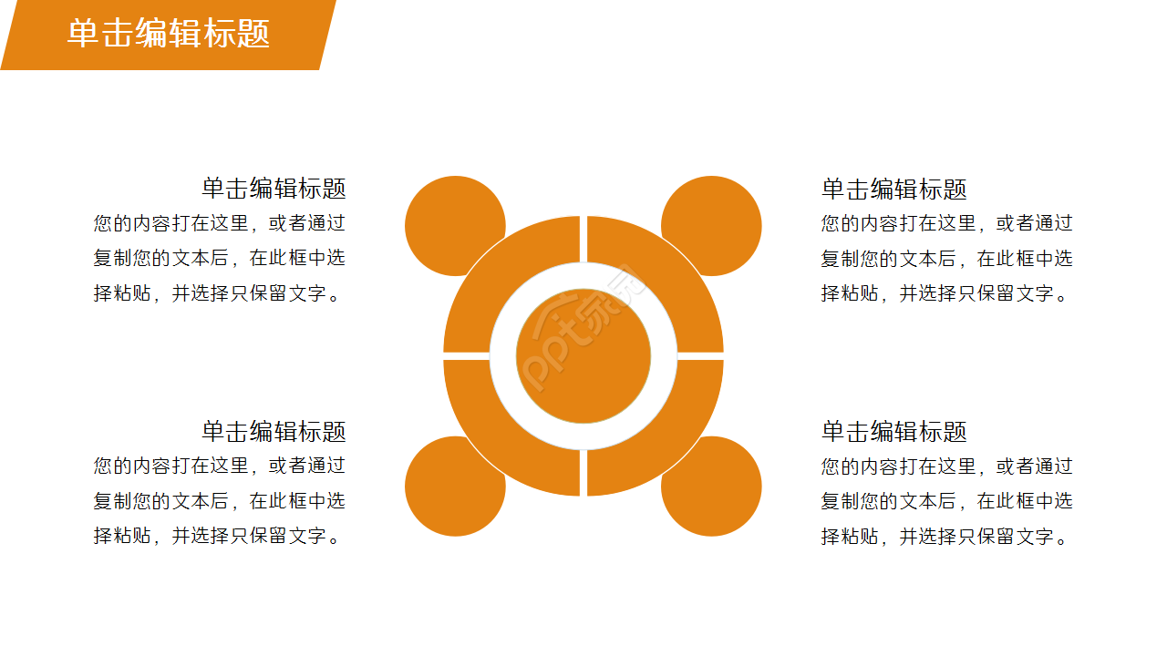 橙色精美简约房地产建筑行业商务合作项目策划ppt模板