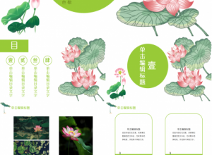 淡雅小清新中国风荷花项目策划部门汇报ppt模板下载推荐