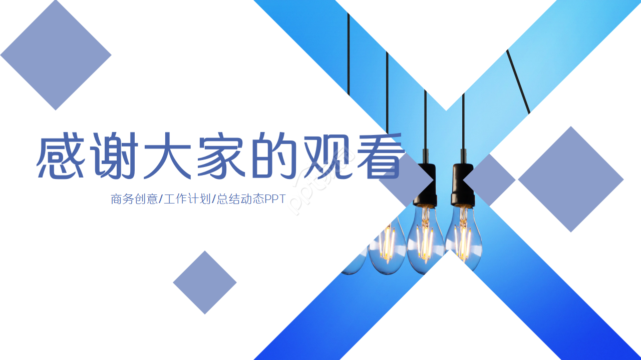 灯泡创意商务汇报产品解说市场推广通用ppt模板