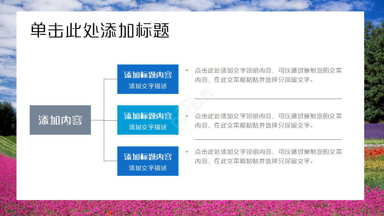 时尚花朵唯美工作总结商务汇报企业培训ppt模板