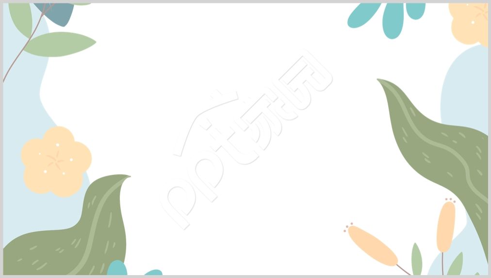 卡通设计唯美商务合作PPT背景图片