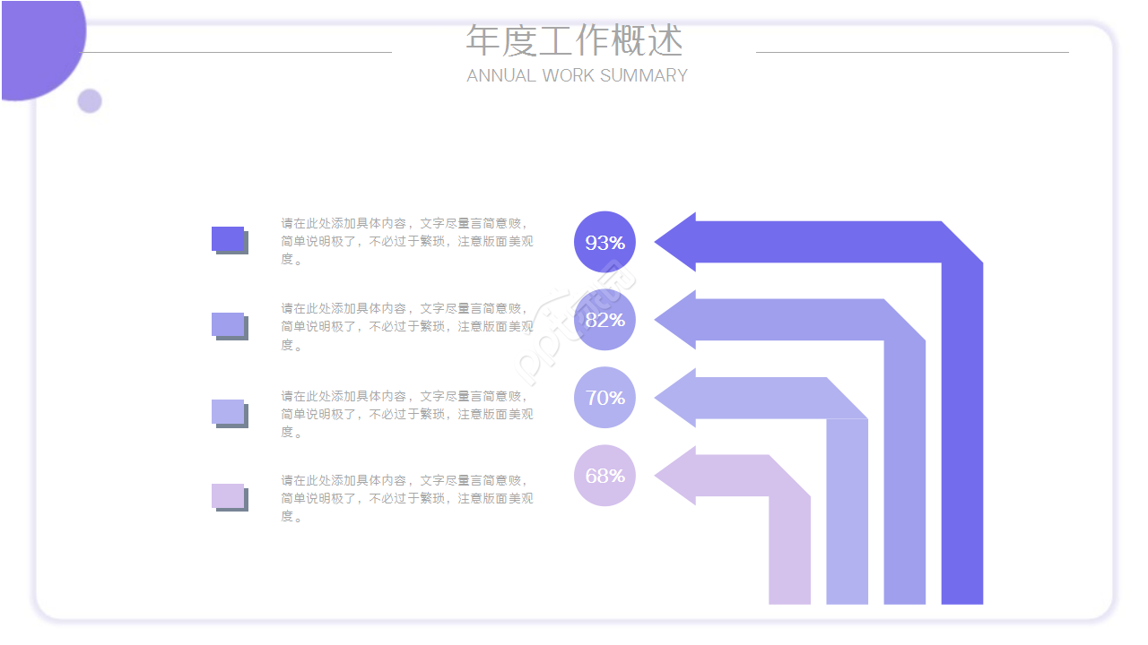 税务成果展示浅紫色清新工作汇报ppt模板