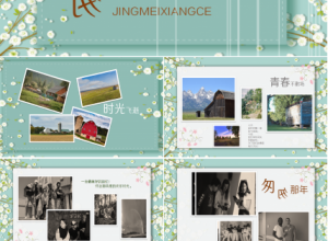 青春电子相册项目合作汇报总结ppt模板下载推荐