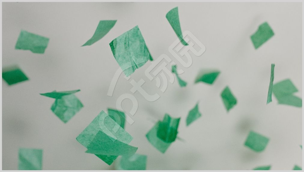 绿色素雅工作总结PPT背景图片