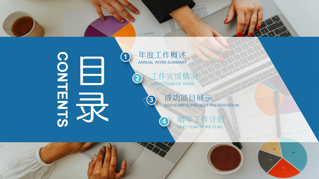 投资案例分析蓝色简约淡雅工作总结ppt模板