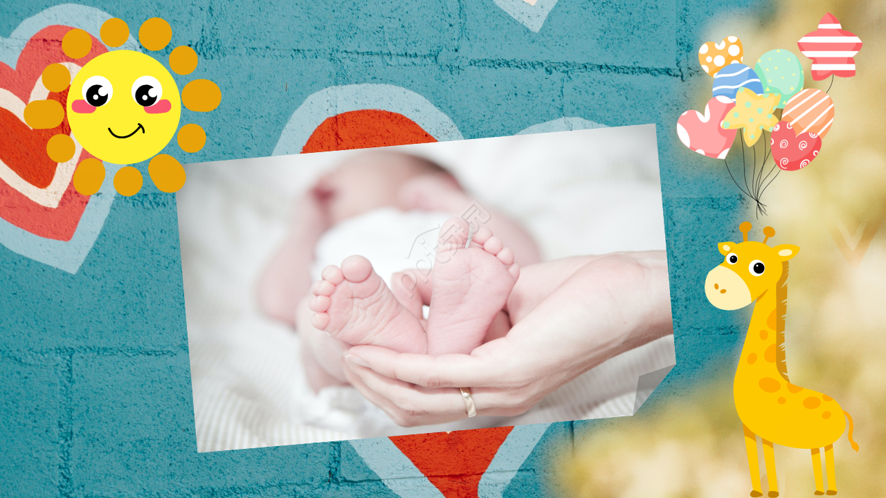 小宝宝的满月酒席纪念相册ppt模板