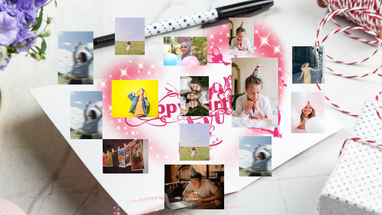 同学生日祝福纪念相册工作汇报ppt模板