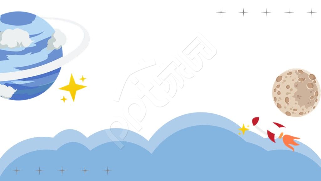 科技卡通可爱工作汇报PPT背景图片