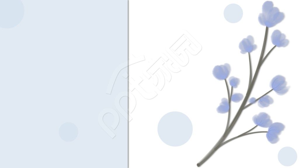 莫兰迪花朵教育培训PPT背景图片