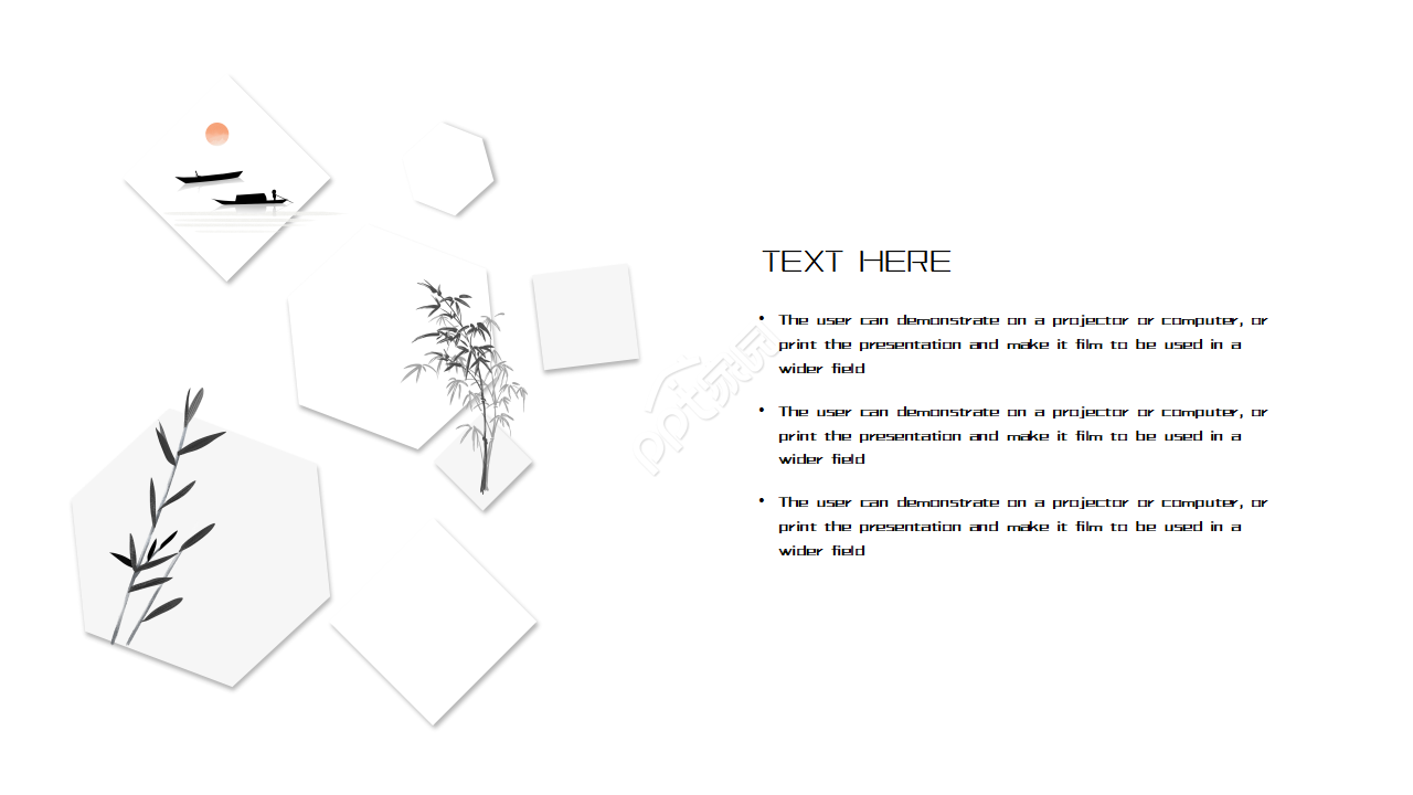 淡雅复古古典ppt模板