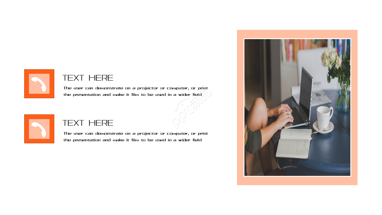 橙色的工作开题报告ppt模板