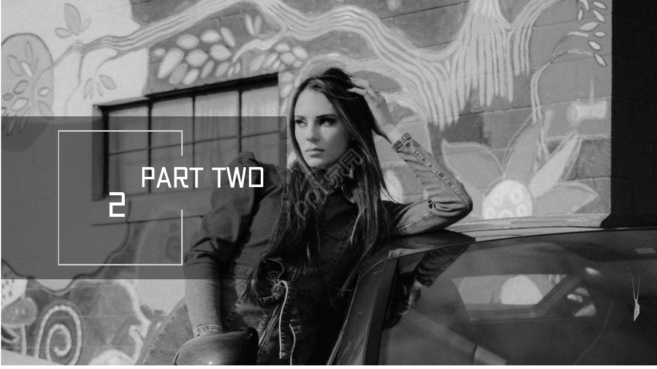 欧美简约杂志风ppt模板