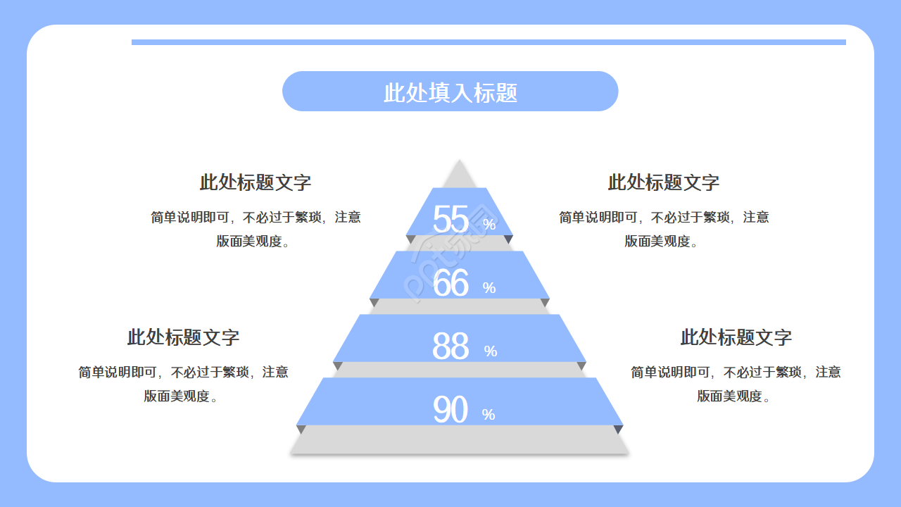 简约蓝色述职报告PPT模板