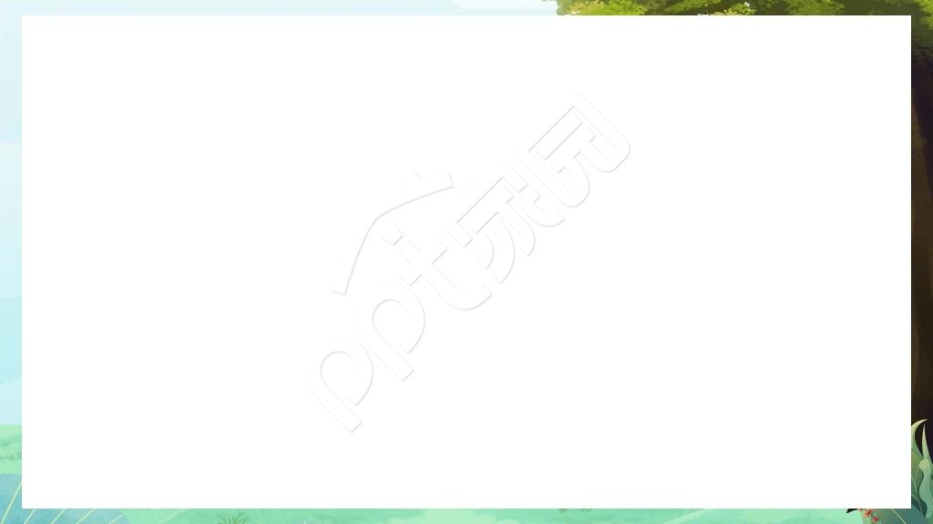 手绘卡通设计幼儿园PPT模板背景图