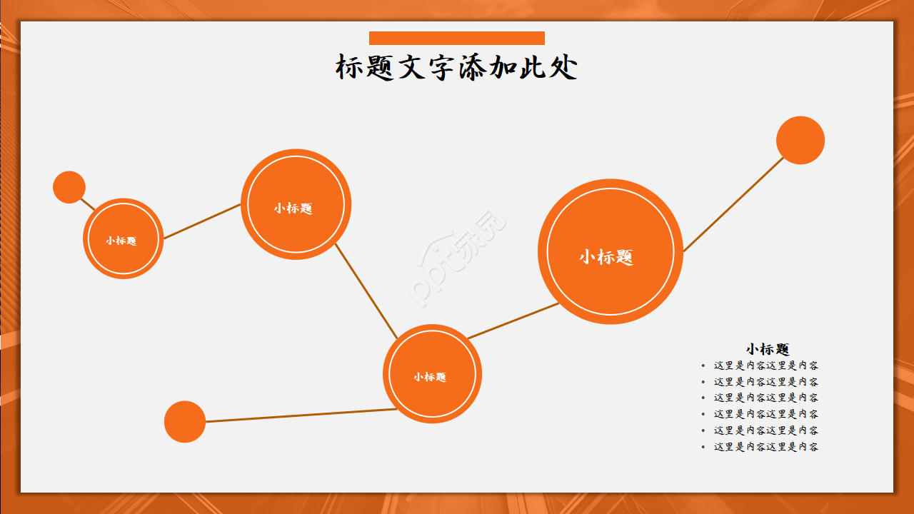 橙色人物背景ppt模板