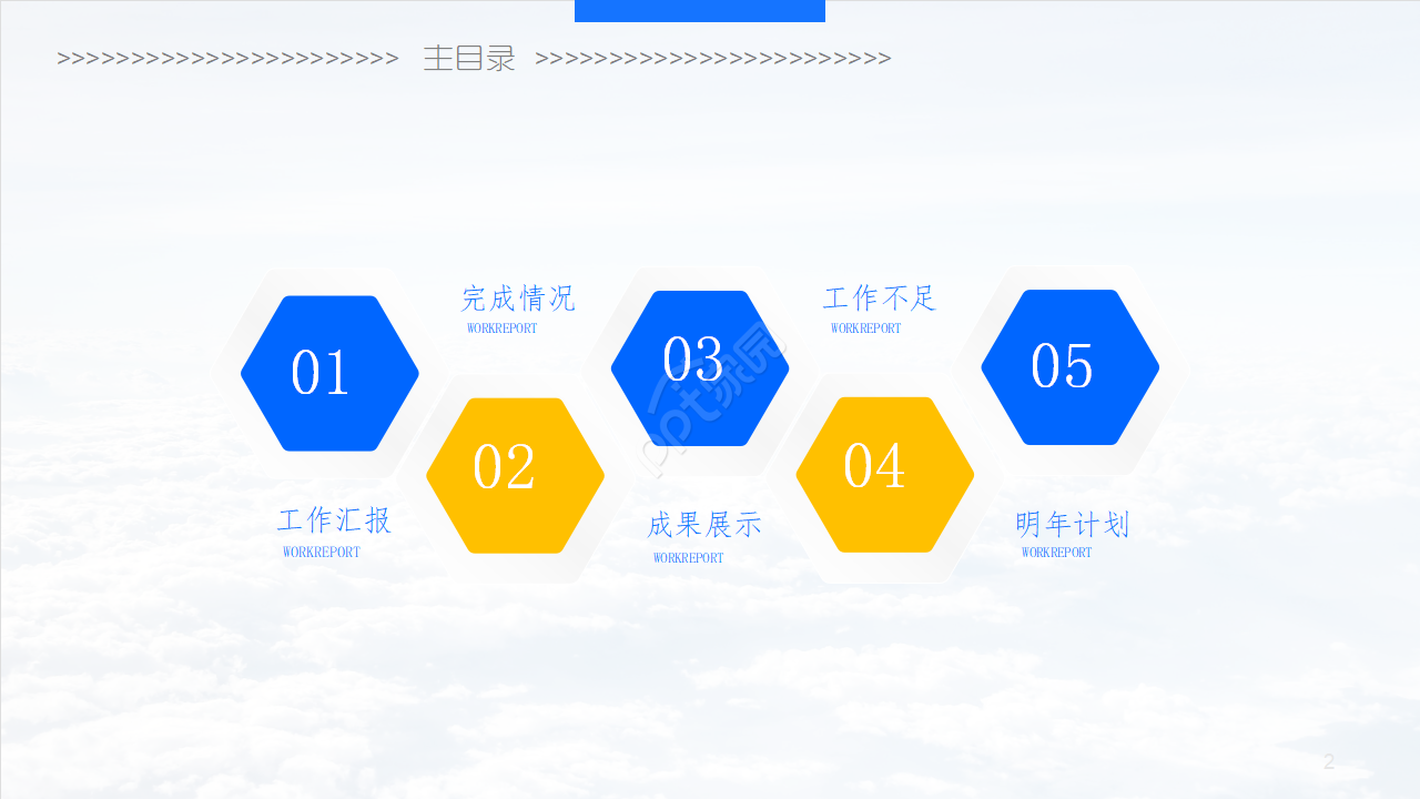 PPT主题模板-蓝色商务背景