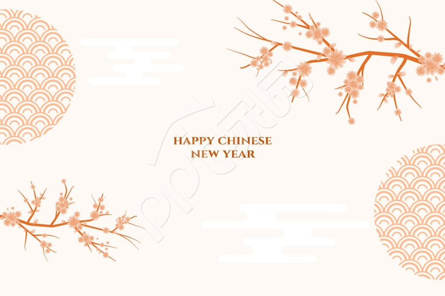 大气红色中国风PPT模板背景图