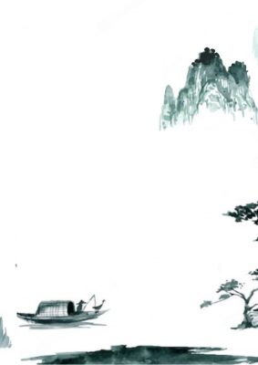 淡雅清明主题PPT模板背景图