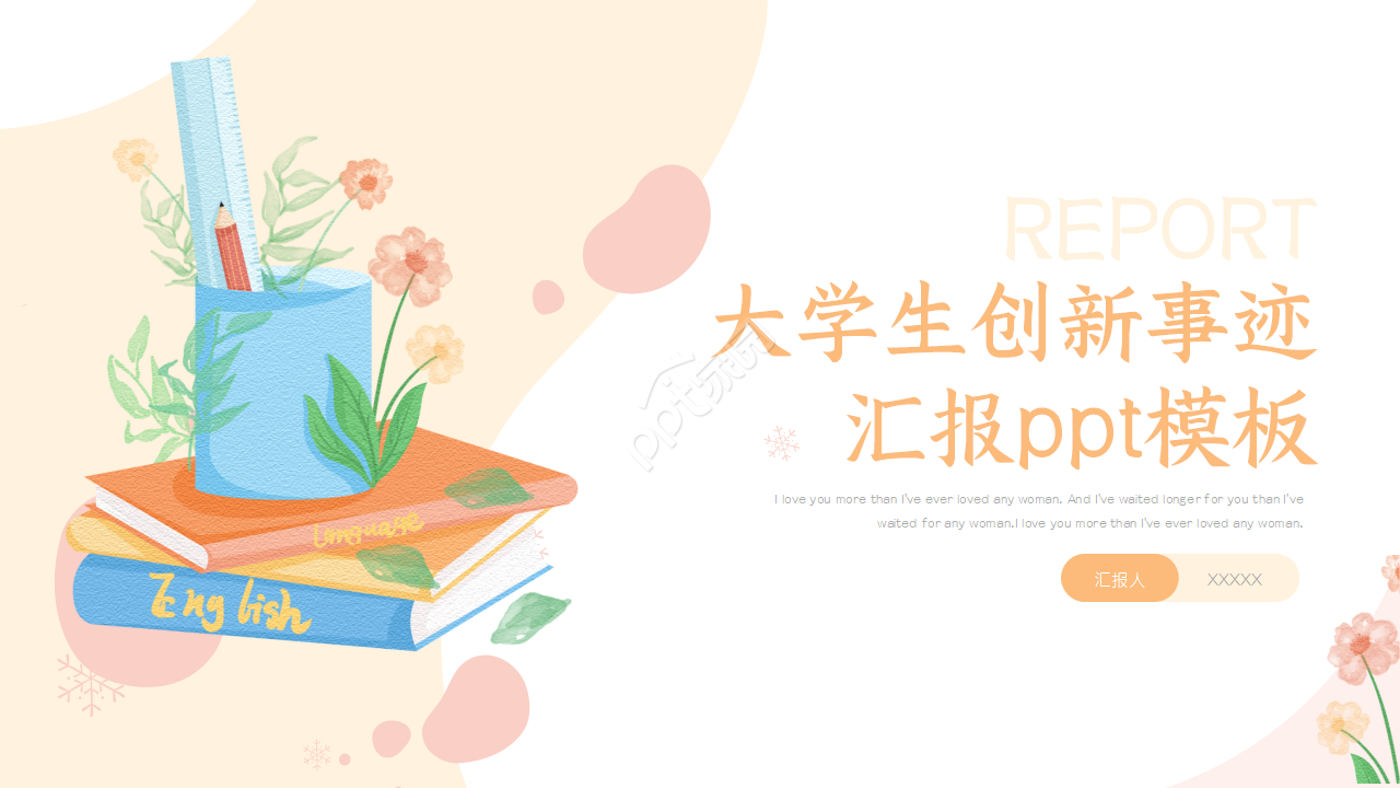 大学生创新事迹汇报ppt模板