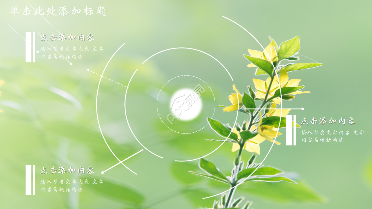 英语淡雅个人简历ppt模板