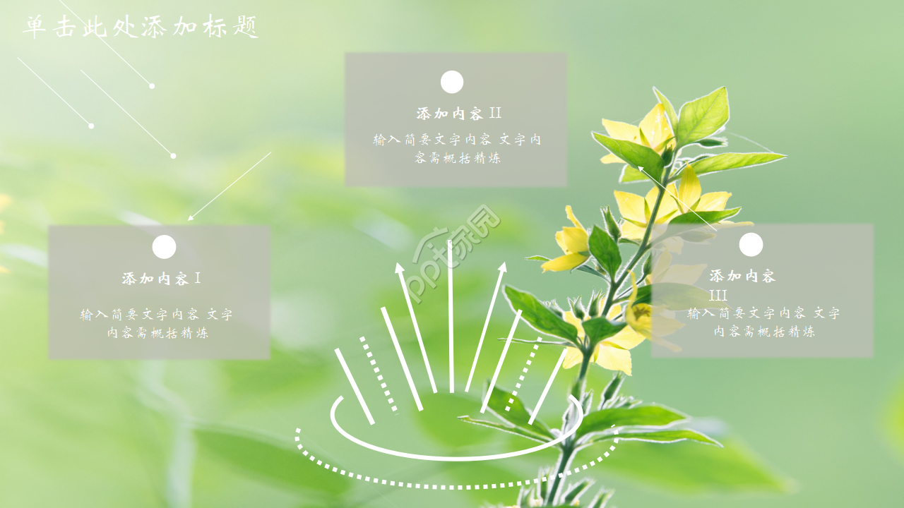 英语淡雅个人简历ppt模板
