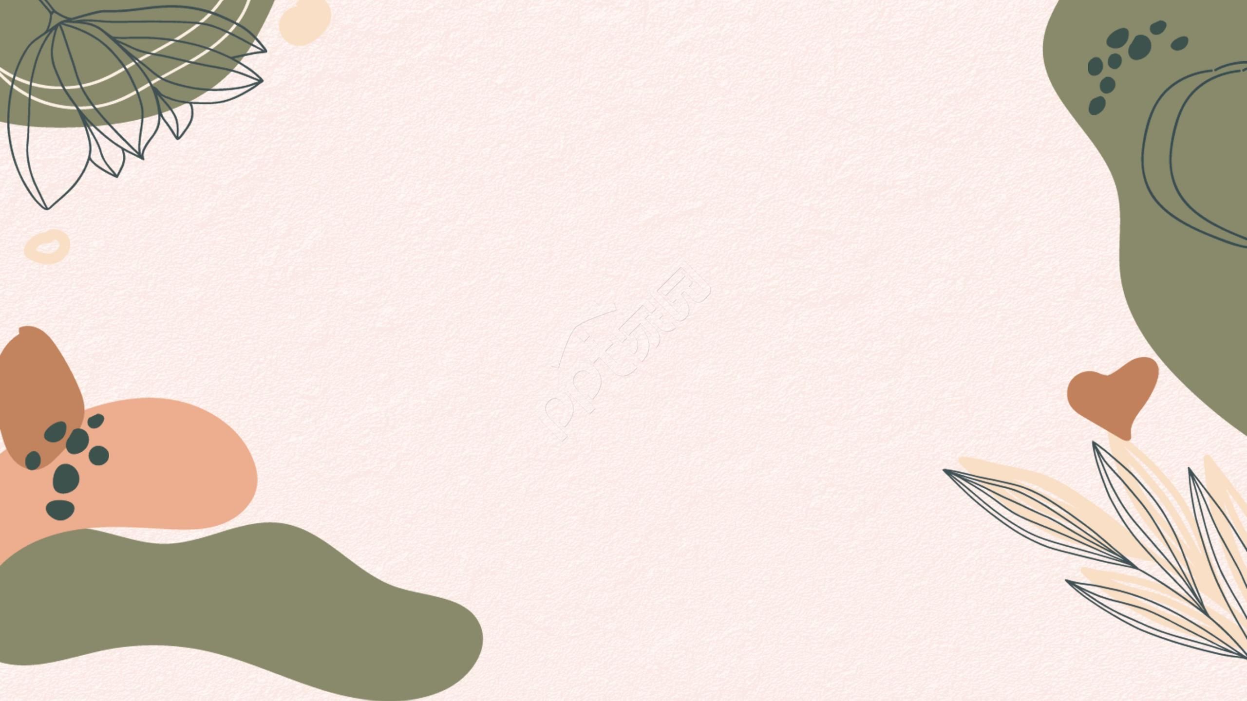 清新卡通PPT模板背景图