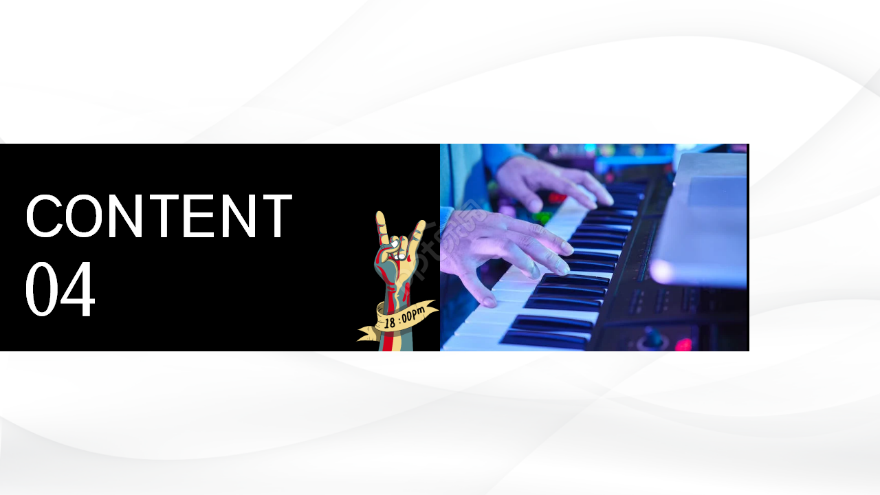 创意黑白音乐教育PPT模板