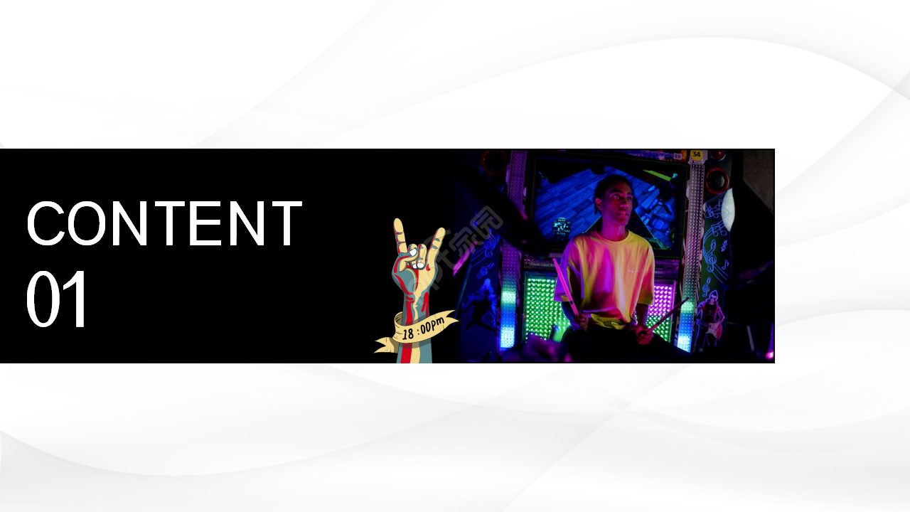 创意黑白音乐教育PPT模板