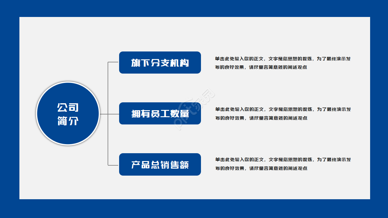 蓝色大气企业总结汇报ppt模板