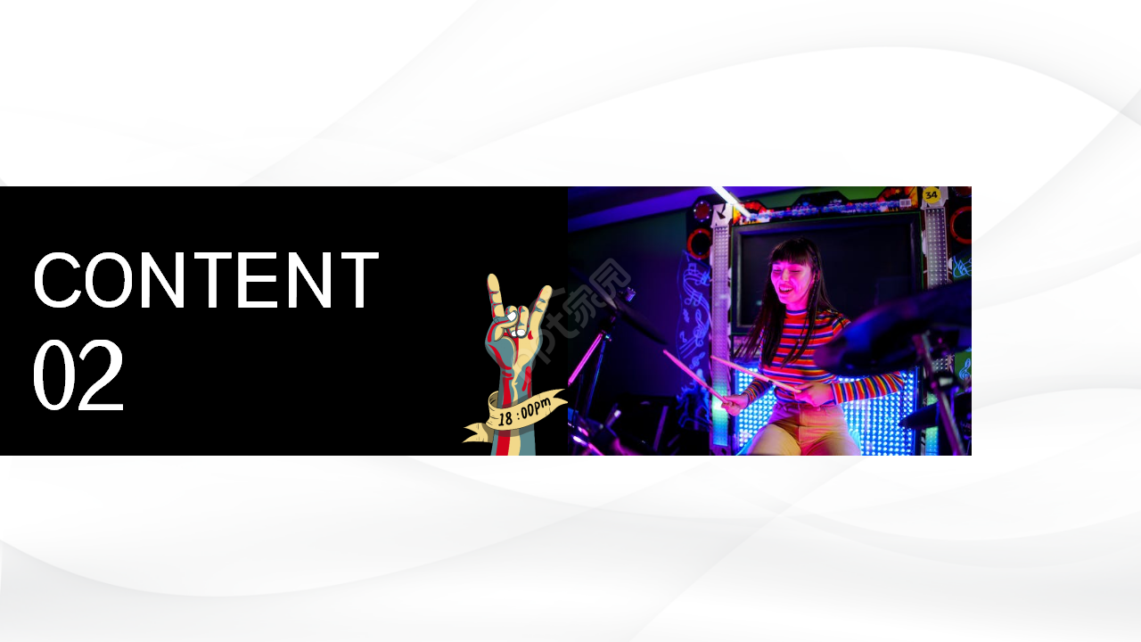 创意黑白音乐教育PPT模板