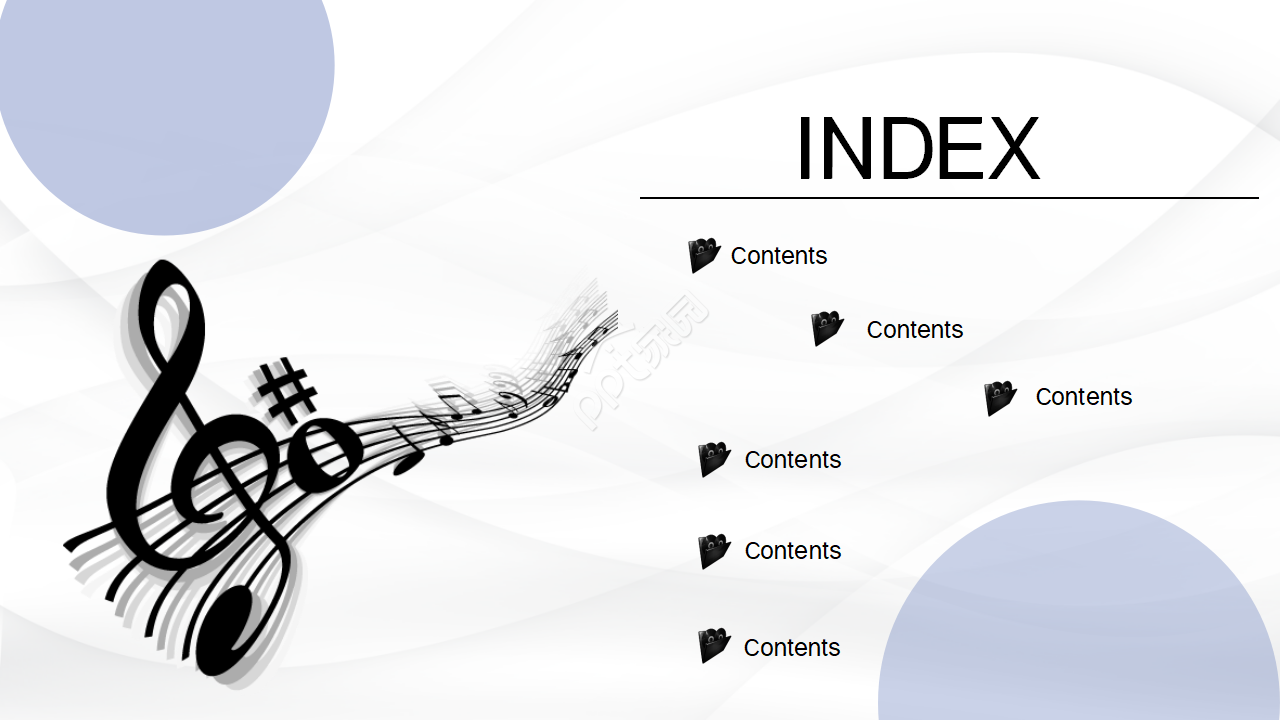 创意黑白音乐教育PPT模板