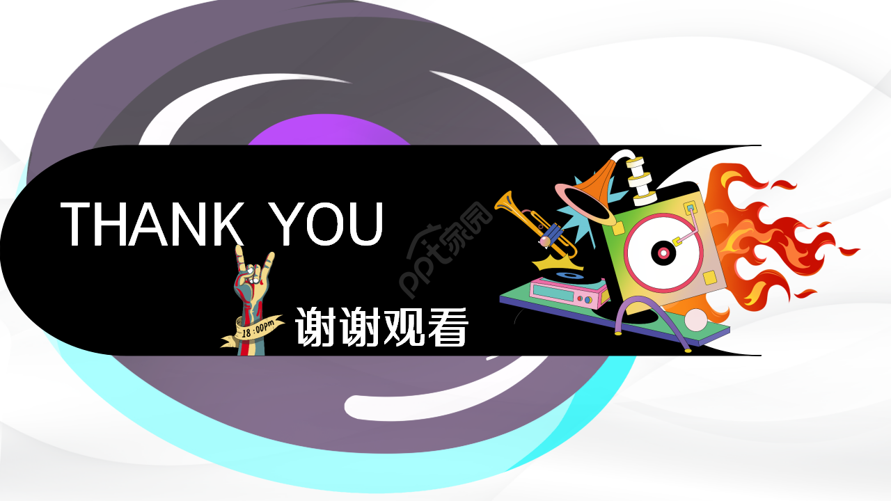 创意黑白音乐教育PPT模板